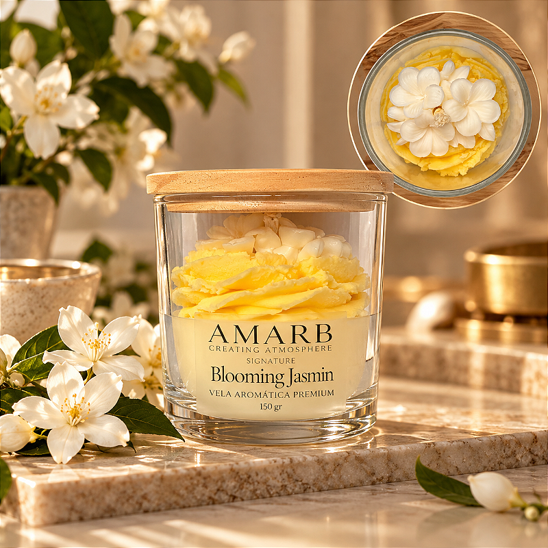 Vela Aromática Signature - Blooming Jasmin