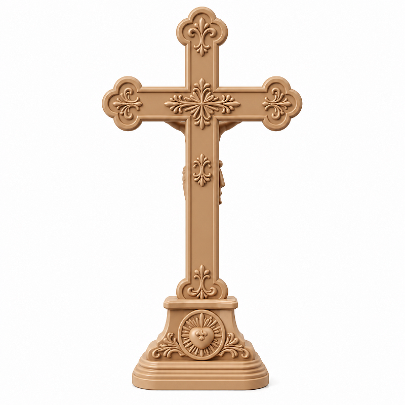 Crucifixo de Mesa Jesus Cristo Católico para Altar e Oratório