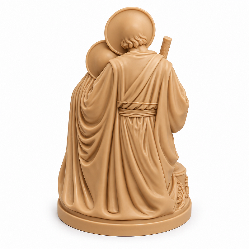 Porta Terço Sagrada Família Católico 15cm para Rosário e Oratório