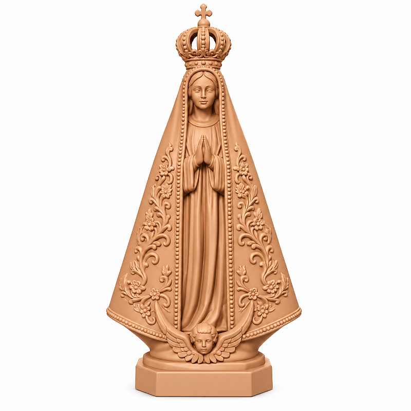 Imagem Nossa Senhora Aparecida Católica para Altar e Oratório 15cm e 20cm