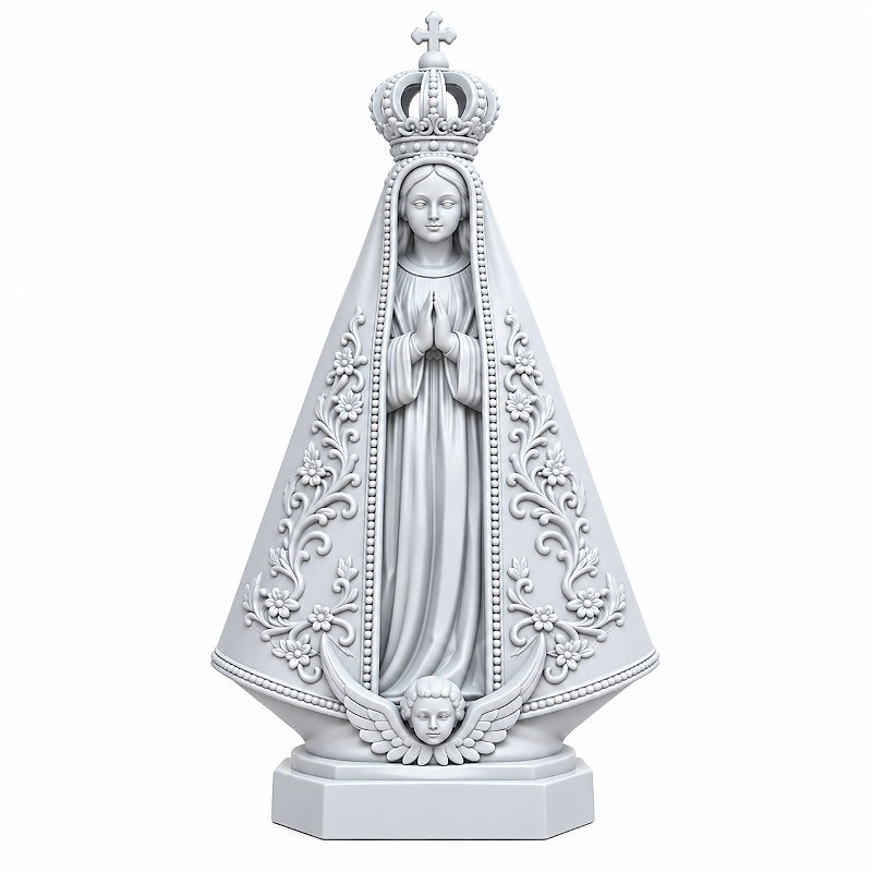 Imagem Nossa Senhora Aparecida Católica para Altar e Oratório 15cm e 20cm