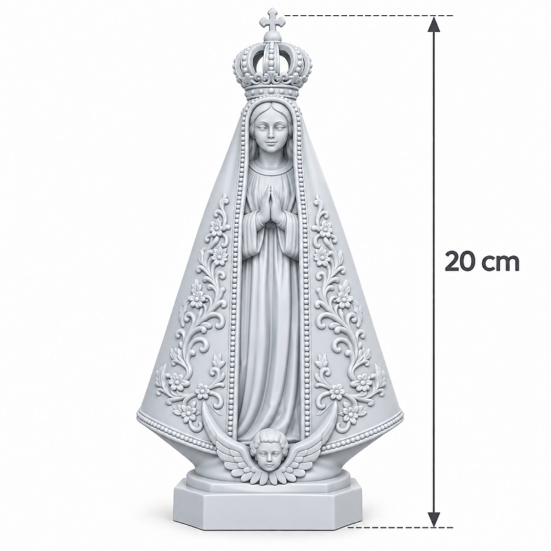 Imagem Nossa Senhora Aparecida Católica para Altar e Oratório 15cm e 20cm
