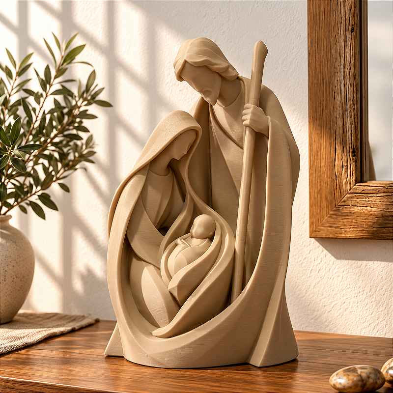 Presépio Natalino Sagrada Família 16cm Decoração Natal