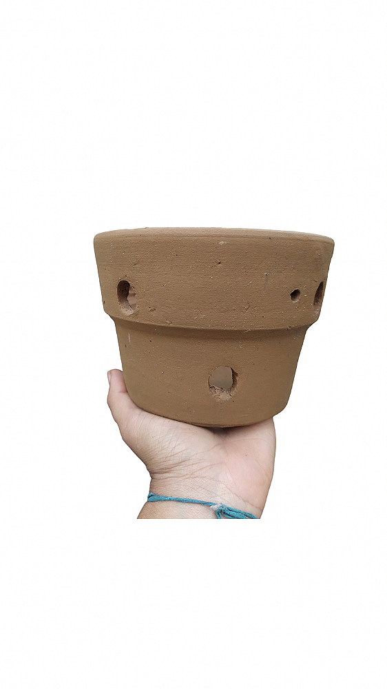 Vaso Médio de Barro para Orquídea