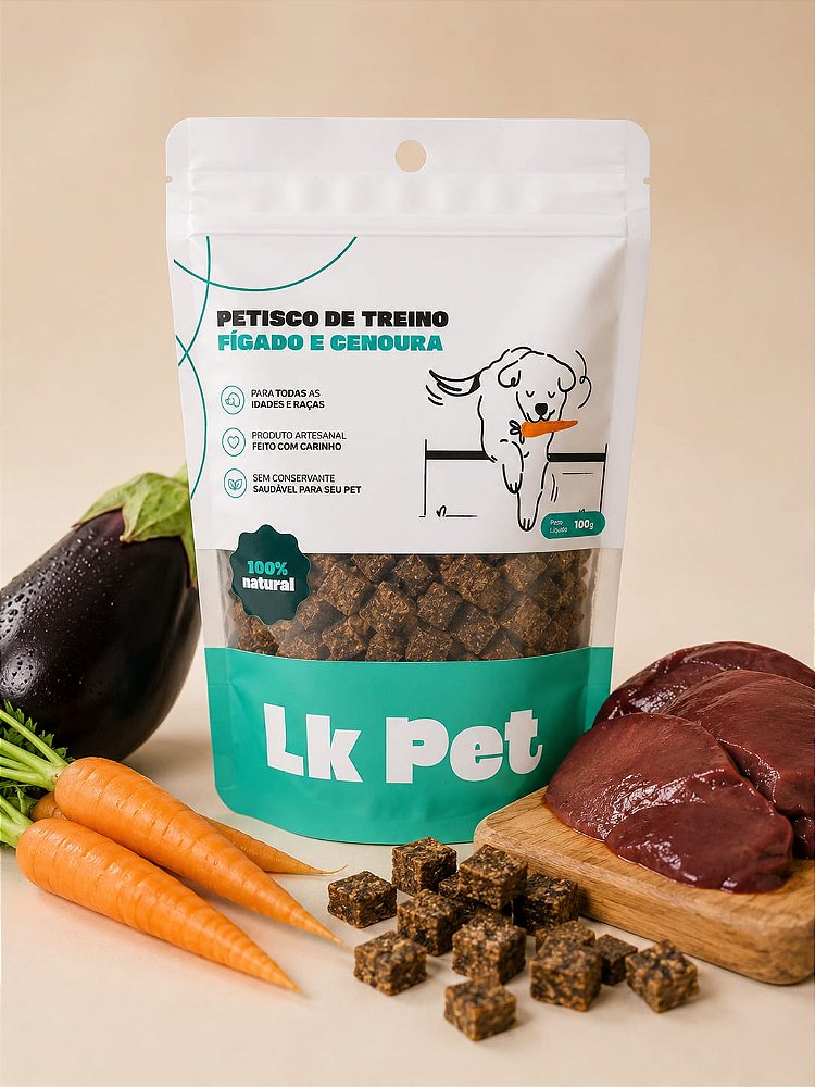 PETISCO DE TREINO FIGADO E CENOURA (100G)