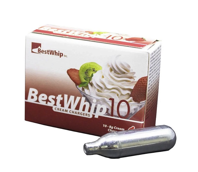 Kit Com 10 Cápsulas De Gás Para Chantilly N20 Best Whip
