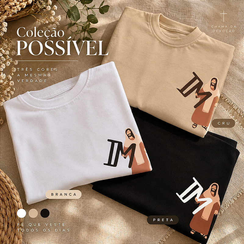 Camiseta Cristã POSSÍVEL | Lucas 1,37