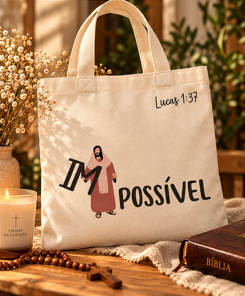 Mini Ecobag Cristã Impossível – Lucas 1,37