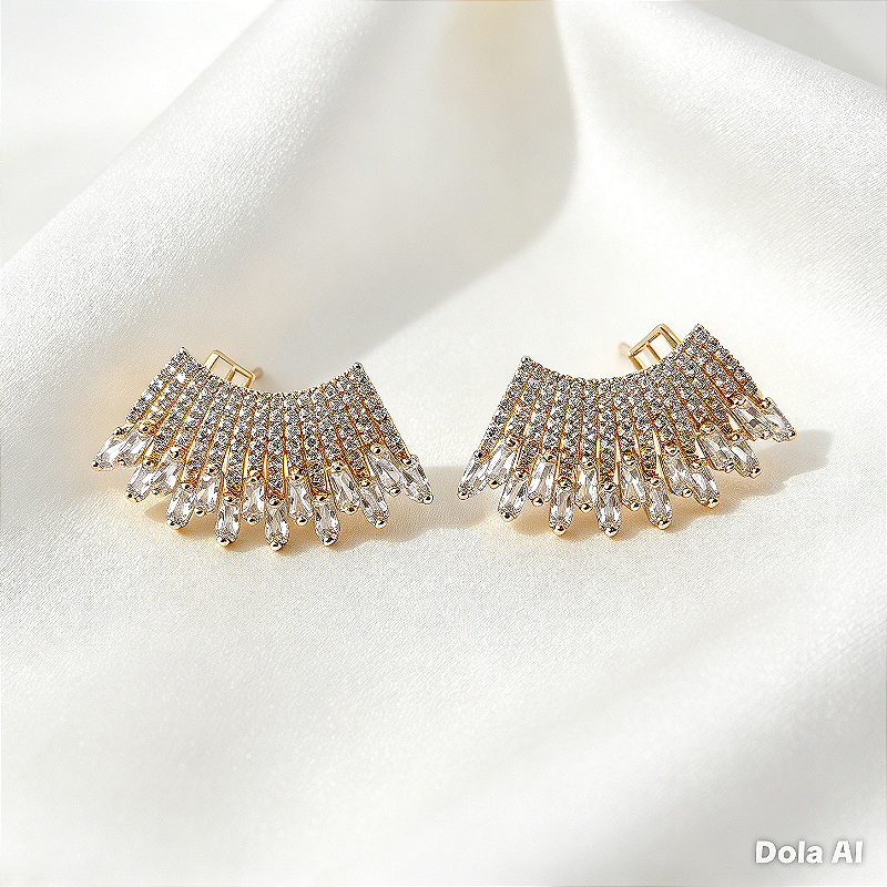 Brinco Leque Cristal