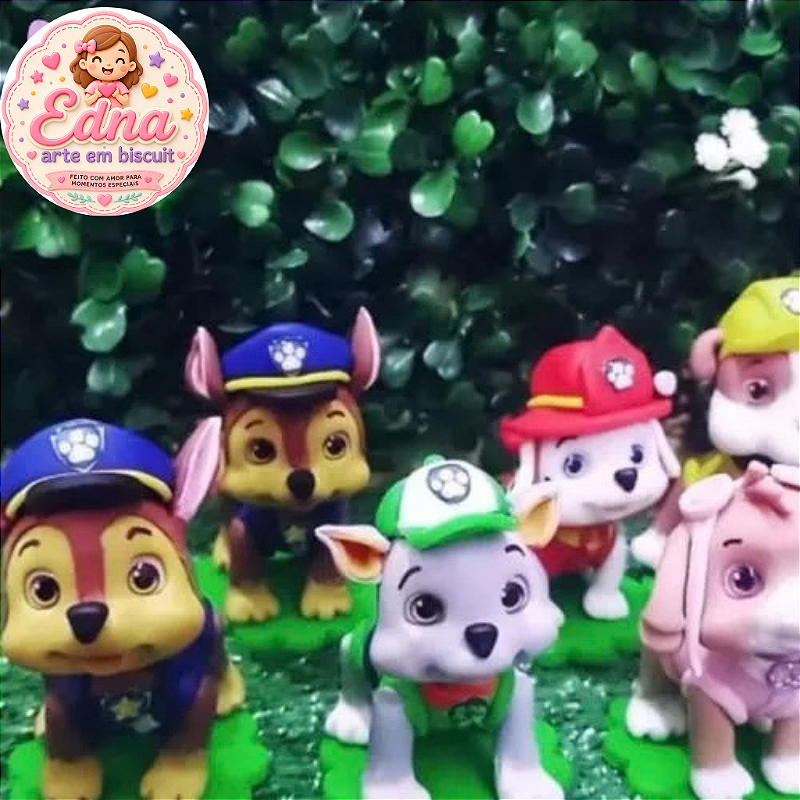 Kit 10 Apliques para Lembrancinhas - Patrulha Canina
