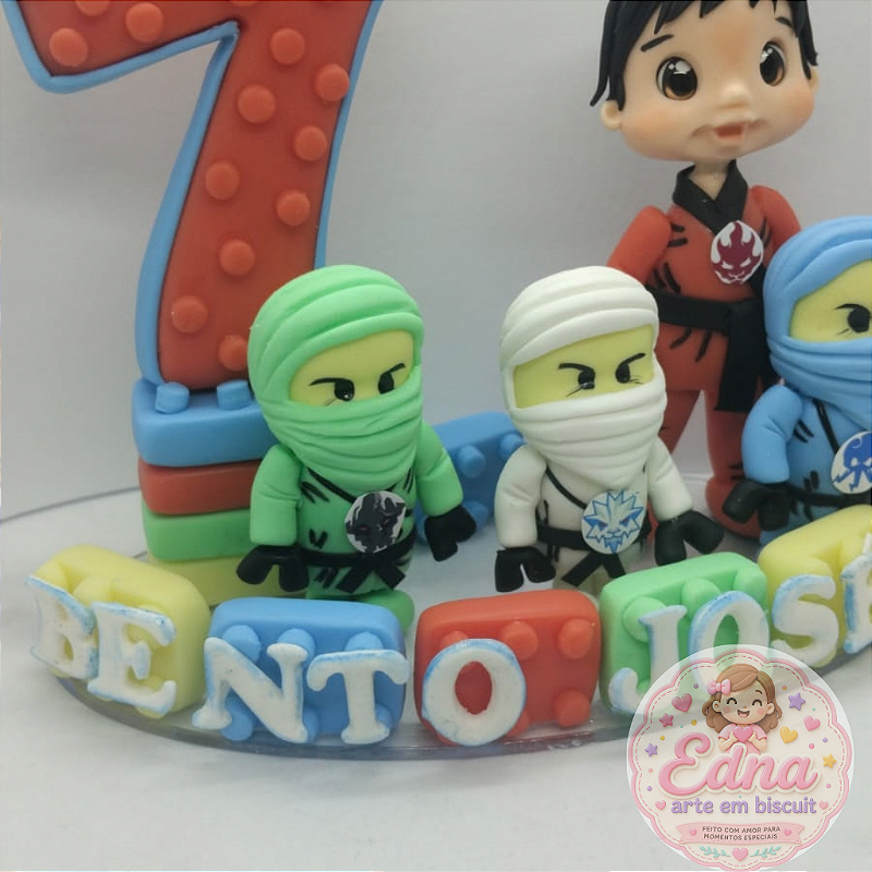 Topo de Bolo Personalizado - NINJAGO
