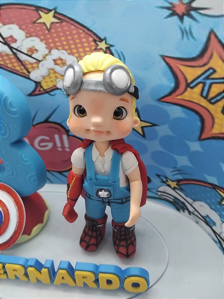 Topo de Bolo Personalizado - Herois