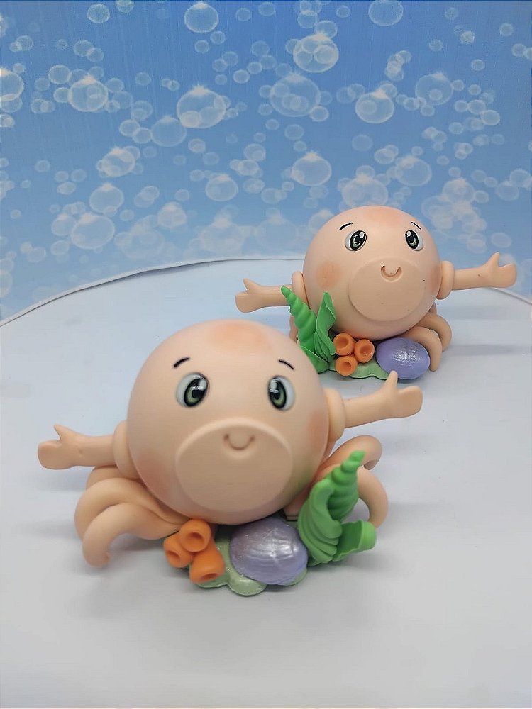 Kit 10 Apliques para Lembrancinhas - Fundo do Mar