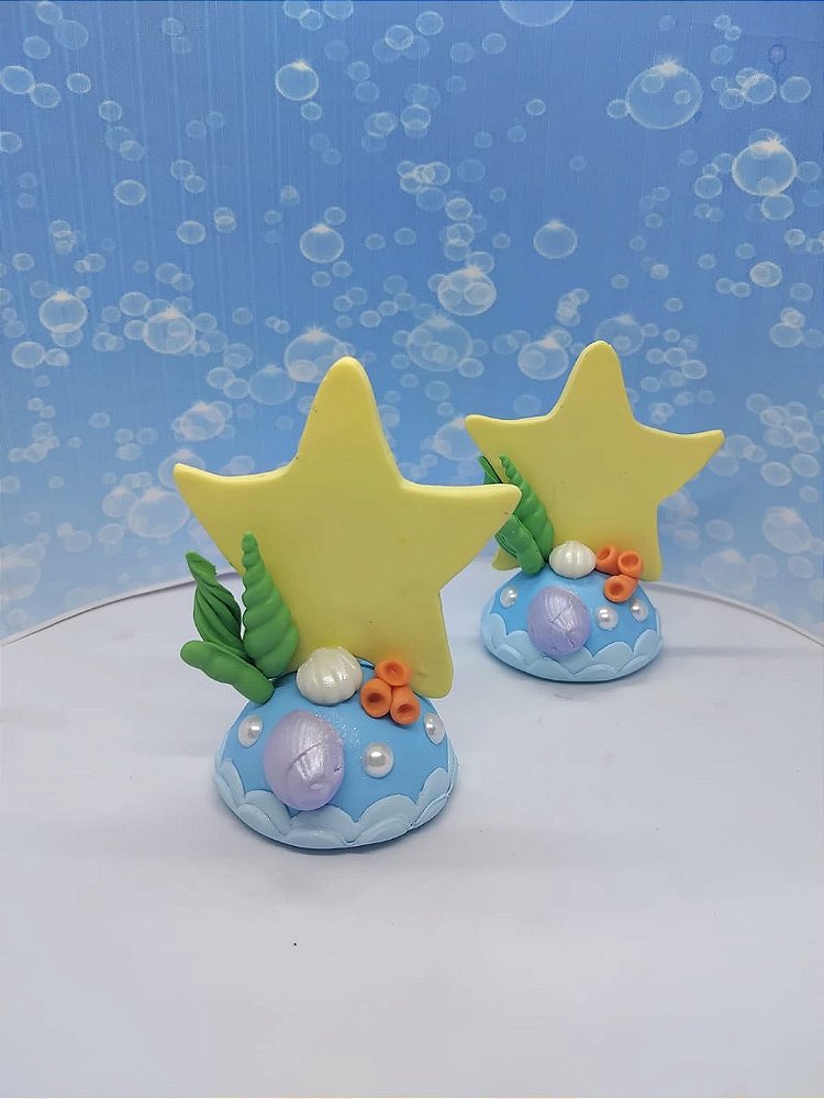 Kit 10 Apliques para Lembrancinhas - Fundo do Mar
