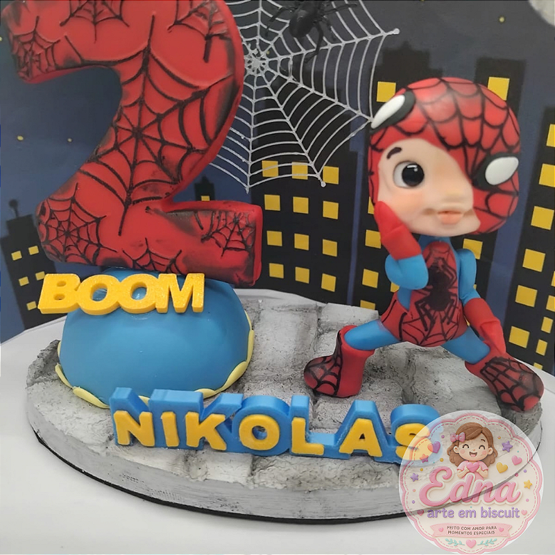 Topo de BOlo Personalizado - Homem Aranha