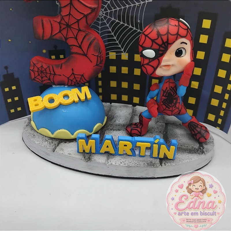 Topo de BOlo Personalizado - Homem Aranha