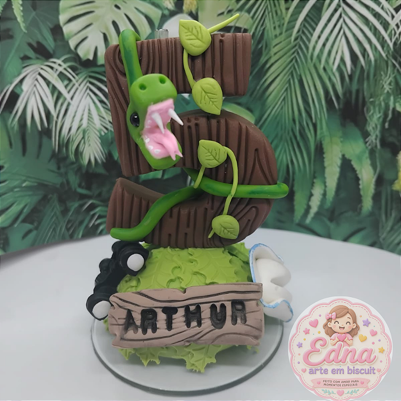 Vela de Aniversário Decorada - Tema Safari