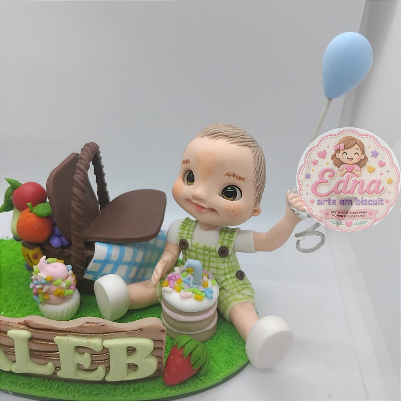 Topo de Bolo Personalizado - PICNIC