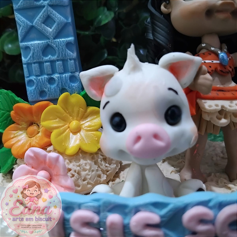 Topo de Bolo Personalizado - MOANA