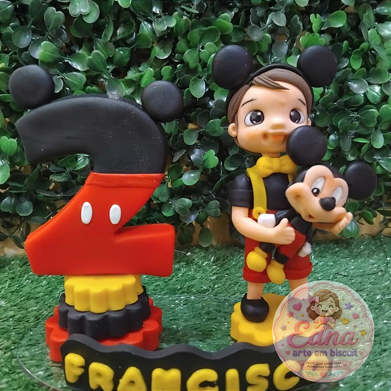 Topo de Bolo Personalizado - MICKEY