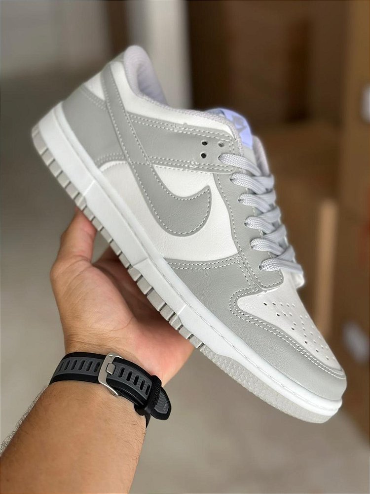 Tênis Nike Sb Dunk Cinza Com branco