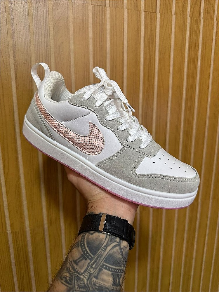 Tênis Nike Cout Borough Cinza/Rosa Premium