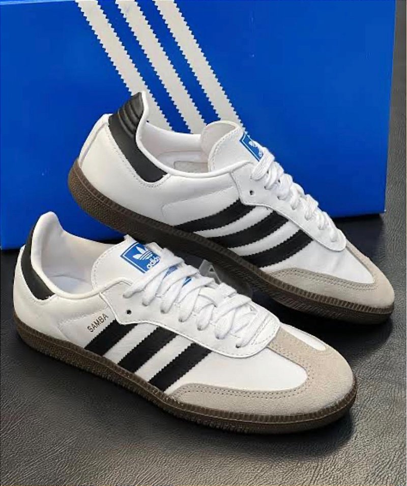 Tênis Adidas Samba Branco/preto Premium