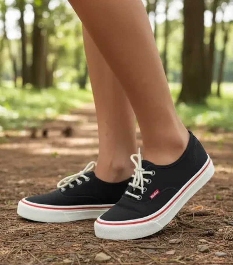 Tênis Redley Preto/Branco Premium