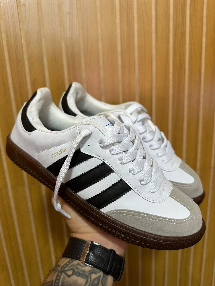 Tênis Adidas Samba Branco/Preto Nacional