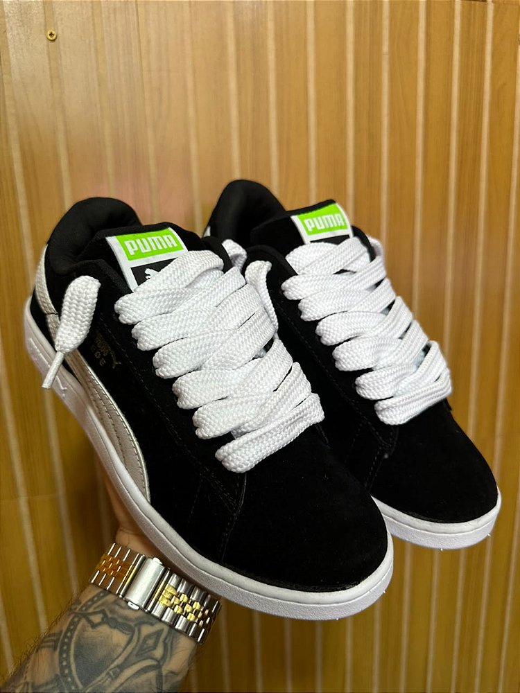 Tênis Puma Sued Preto/Branco Nacional