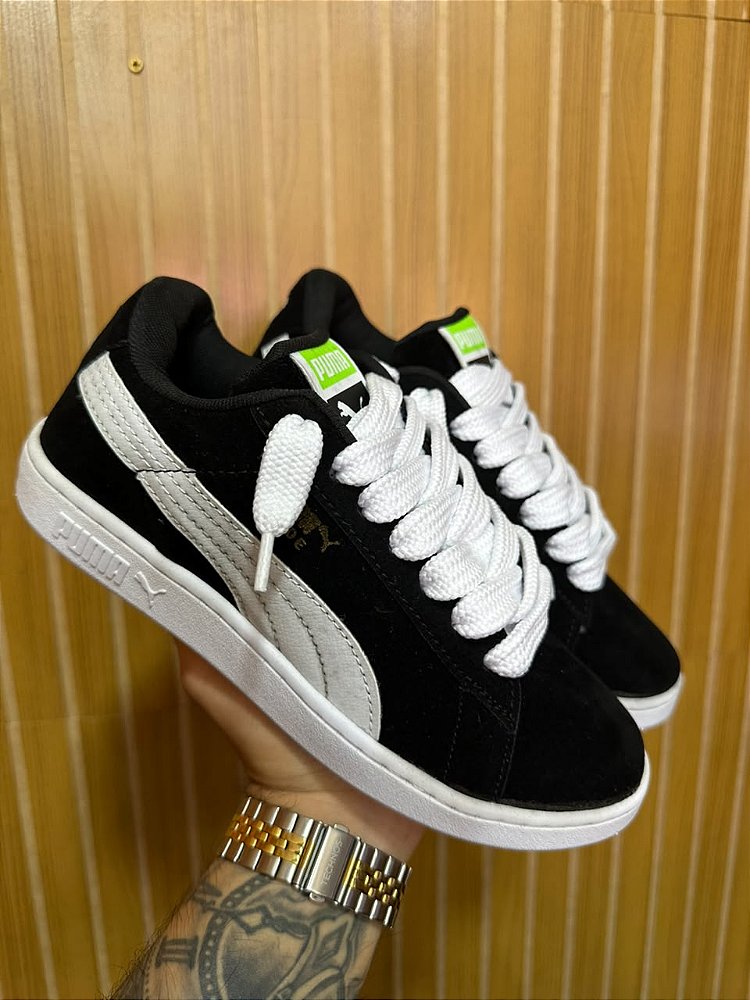 Tênis Puma Sued Preto/Branco Nacional