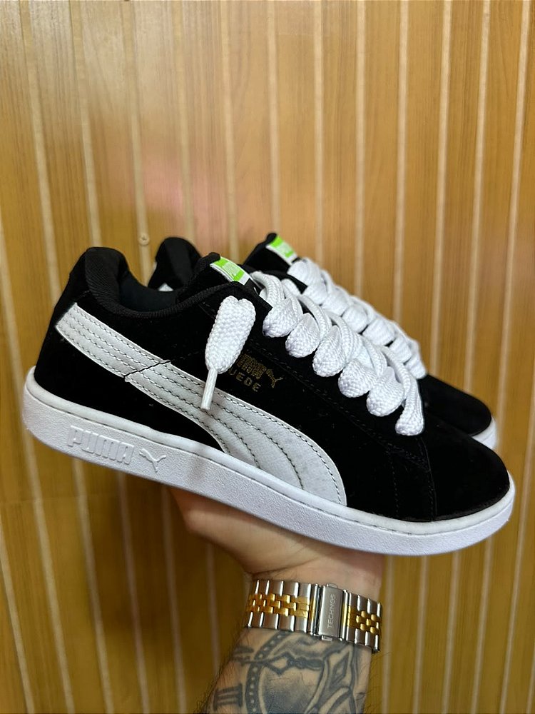 Tênis Puma Sued Preto/Branco Nacional