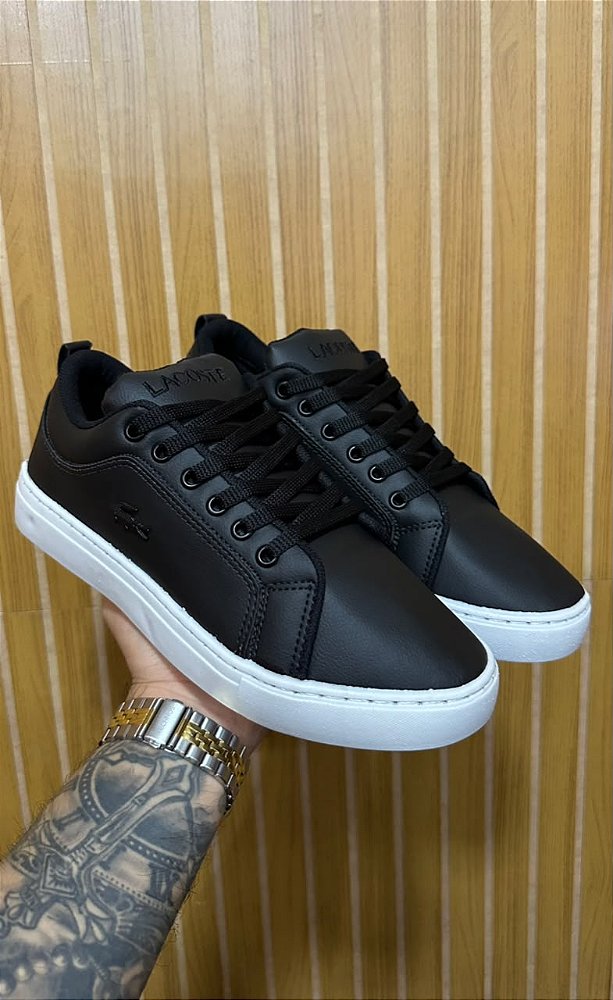 Tênis Sapatenis Lacoste Preto/branco Nacional