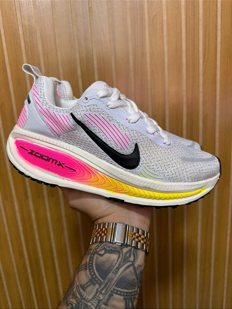Tênis Nike Zoom X Branco/Rosa/Amarelo Nacional