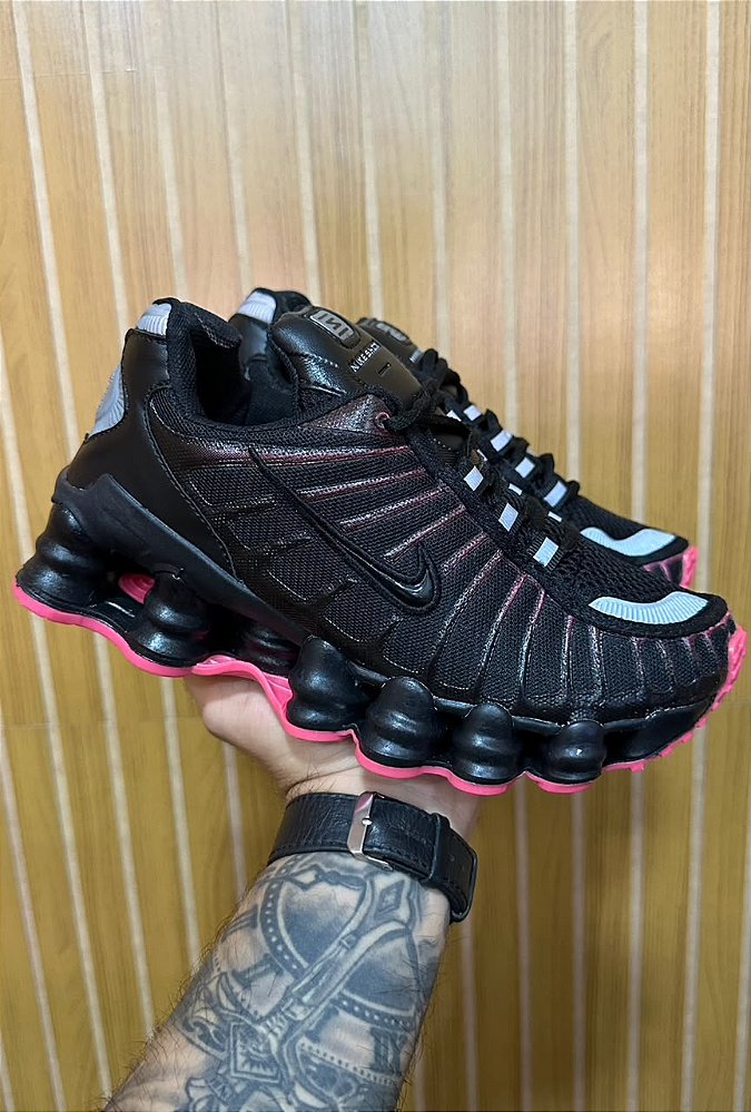 Tênis Nike 12 Molas Preto/Rosa Premium