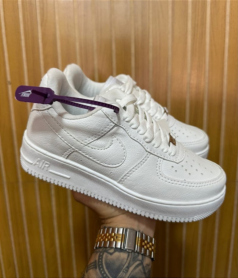 Tênis Nike Air Force Branco/Branco Premium