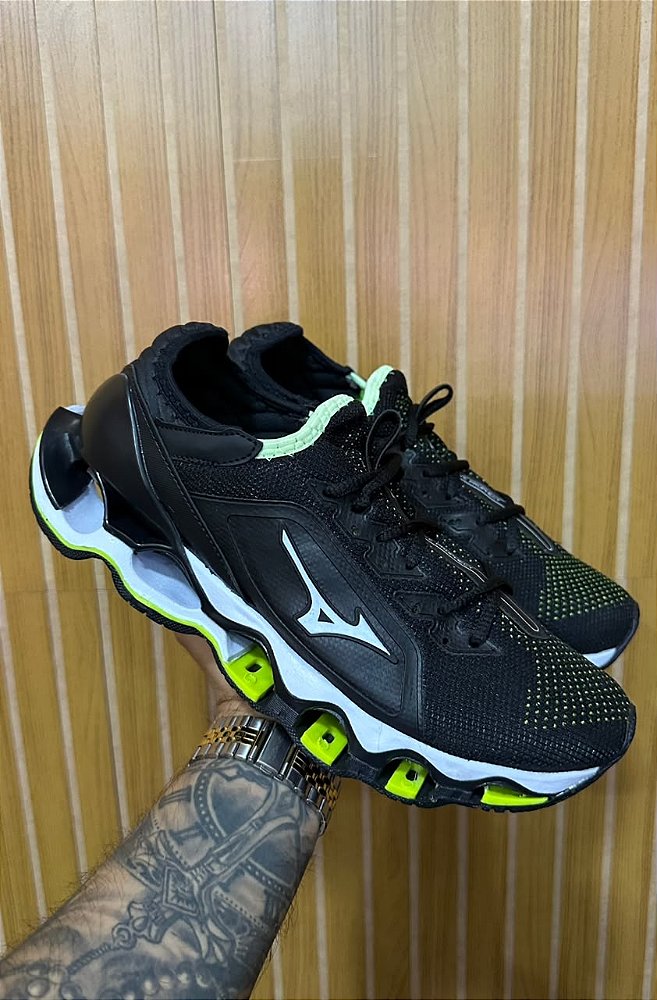 Tênis mizuno Pro X Preto/Branco/Verde