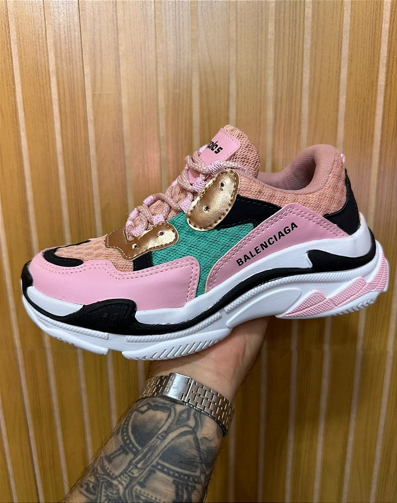 Tênis Balenciaga Rosa/Preto/Branco