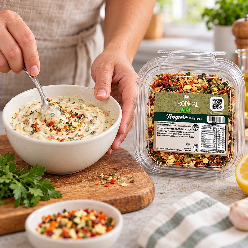 Tempero Molho Tártaro Tropical Mix 80g Sem Glutamato