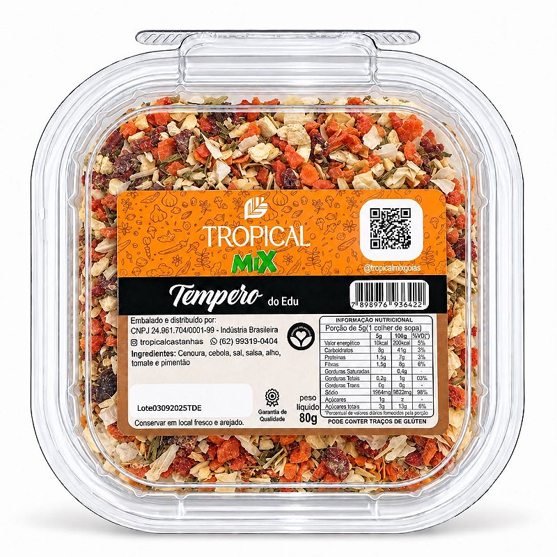 Tempero do Edu Tropical Mix 80g Sem Glutamato