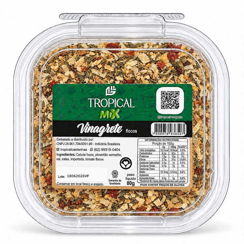Vinagrete em Flocos Tropical Mix 80g Sem Glutamato