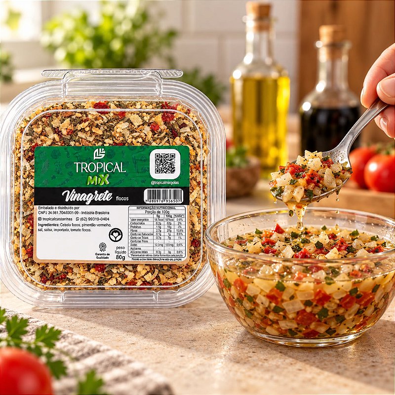 Vinagrete em Flocos Tropical Mix 80g Sem Glutamato