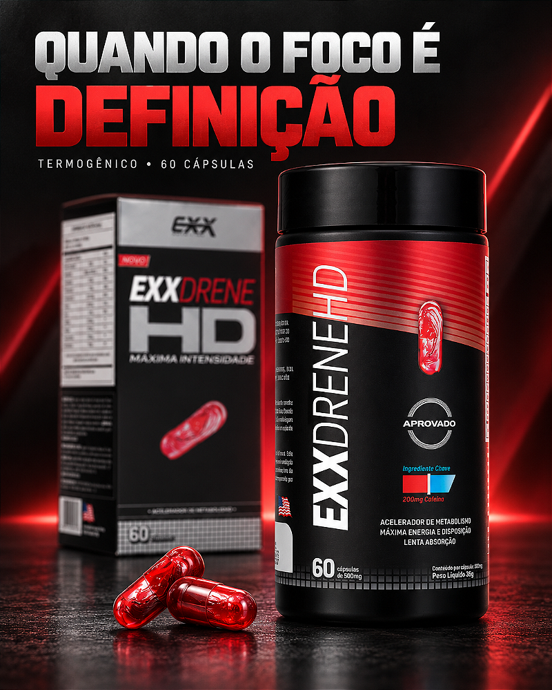 Exxdrenehd Termogênico Exx Nutrition 60 Capsulas
