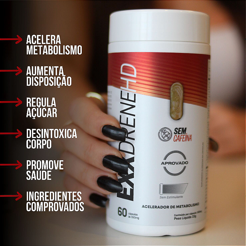 Exxdrene Termogênico Sem Cafeina Exx Nutrition 60 Cps
