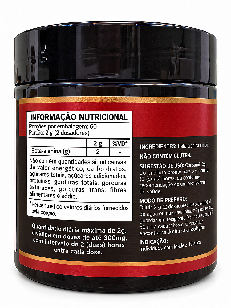 Beta Alanina 120g HerboLab Suplemento Alimentar em Pó