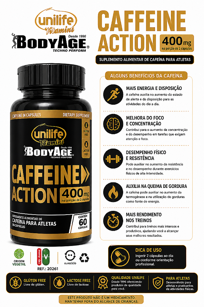 Cafeina 400mg Unilife