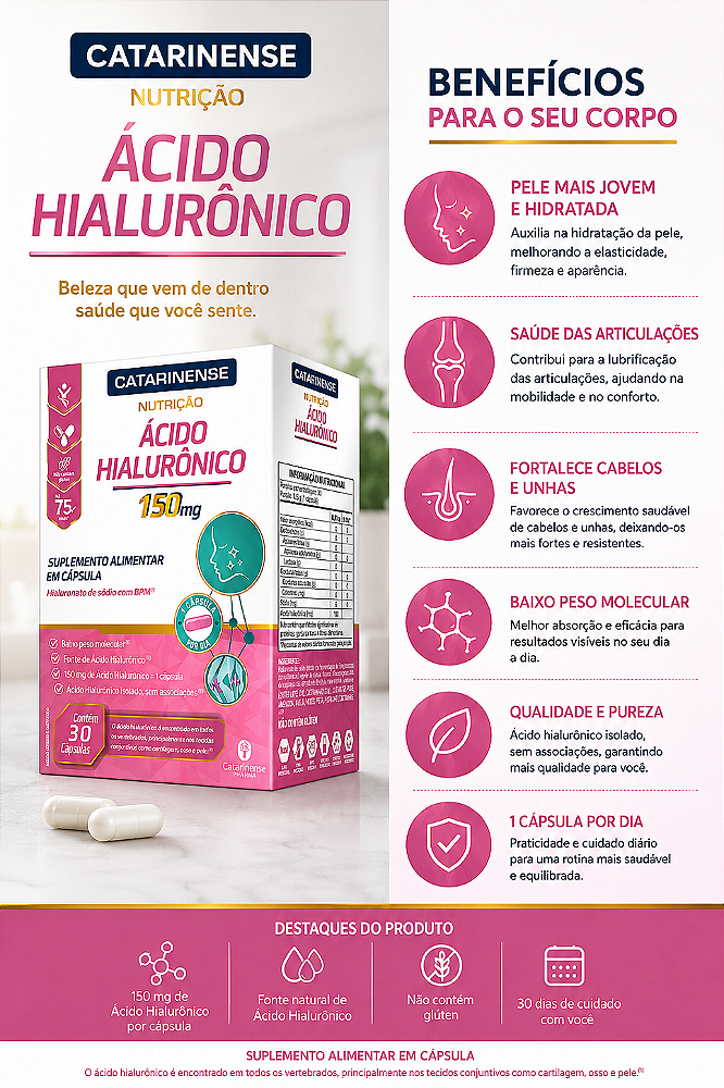 Catarinense Acido Hialuronico 150 mg 30 cps