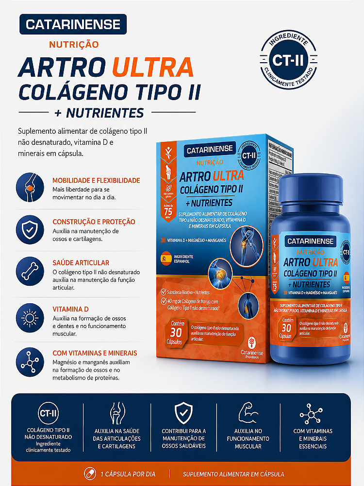 Catarinense Artro Ultra Colageno tipo II 30 cps