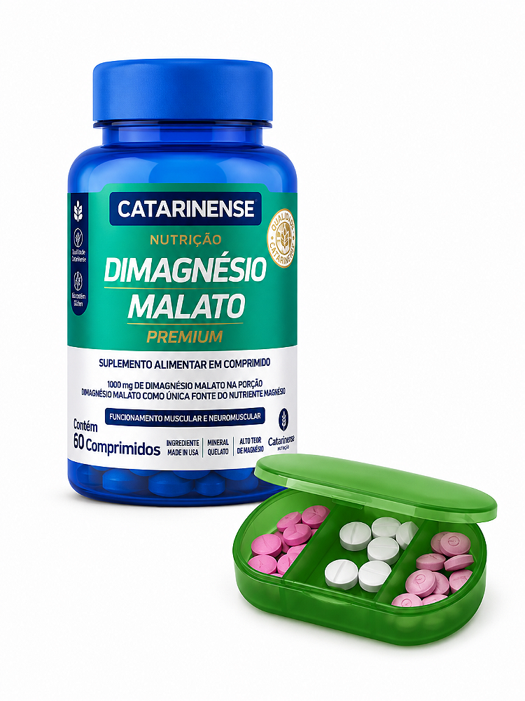 Catarinense Dimagnesio Malato Premium 1300mg 60cpr