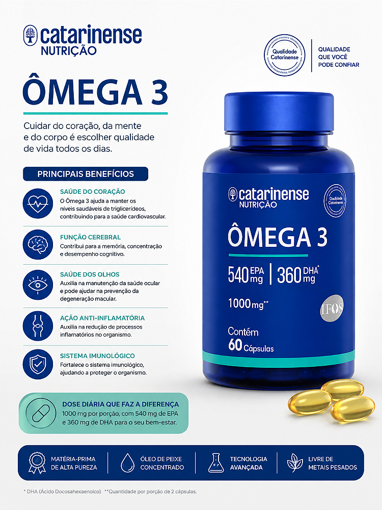 Catarinense Omega 3 1000 mg 60 cps